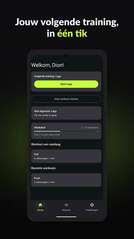 Home screen